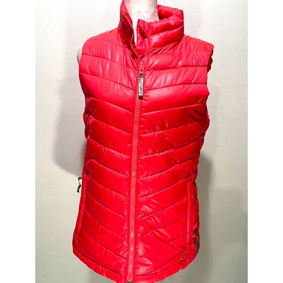 GAP fit jacket puffer vest pink colorful winter comfy casual active Women's S - Picture 2 of 7